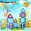 PICASSO-TILES Magnetic Tiles for Kids, Construction STEM Building Blocks Educational Toy, Travel Size - 2 of 4