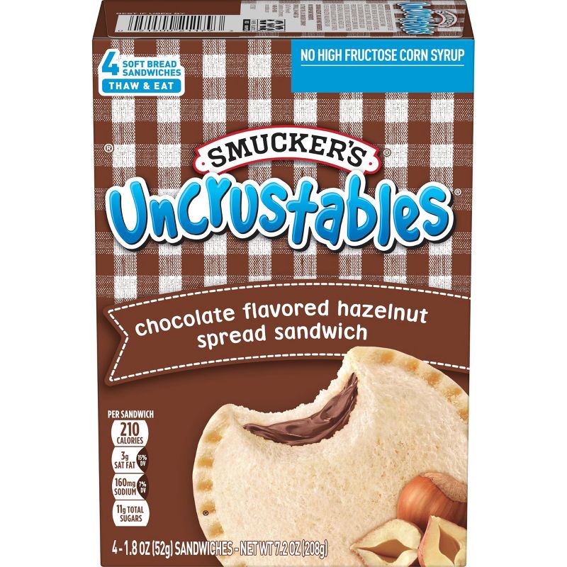 Smucker's Uncrustables Frozen Chocolate Flavored Hazelnut Spread Sandwich, 3 of 8