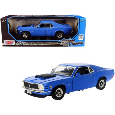 1970 Ford Mustang Boss 429 Blue "Timeless Classics" Series 1/18 Diecast Model Car by Motormax