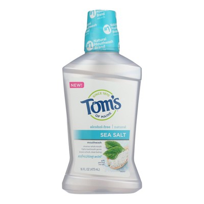 Tom's of Maine Sea Salt Refreshing Mint Mouthwash - 16 oz