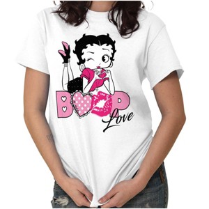 Vintage Betty Boop Cartoon Love Womens Graphic T Shirt Tees Brisco Brands - 1 of 4