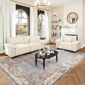 Captiva Designs 2-Piece Cloud Modular Sectional Sofa, 3-Seater Loveseat Couch for Living Room - 1 of 4