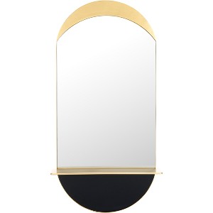 Wessley Mirror - 18.25" x 36" - MRR8010 - Gold - Safavieh - 1 of 4