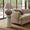 LuxenHome Stone Pattern Manufactured Wood 19.7-Inch Tall Round End and Side Table Beige - 3 of 4