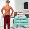 Microfleece Men’s PJ Plaid Pajama Pants with Pockets, Sizes Up to 3X - 3 of 4
