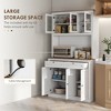 71" Kitchen Pantry Cabinet with Microwave Stand, Kitchen Hutch with 2 Drawers and Adjustable Shelves - 4 of 4