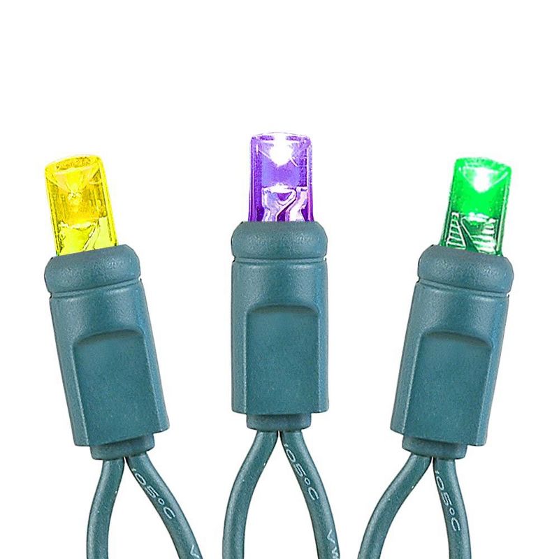 Novelty Lights LED Christmas String Lights 100 Mini Bulbs (Green Wire, 50 Feet), 3 of 11