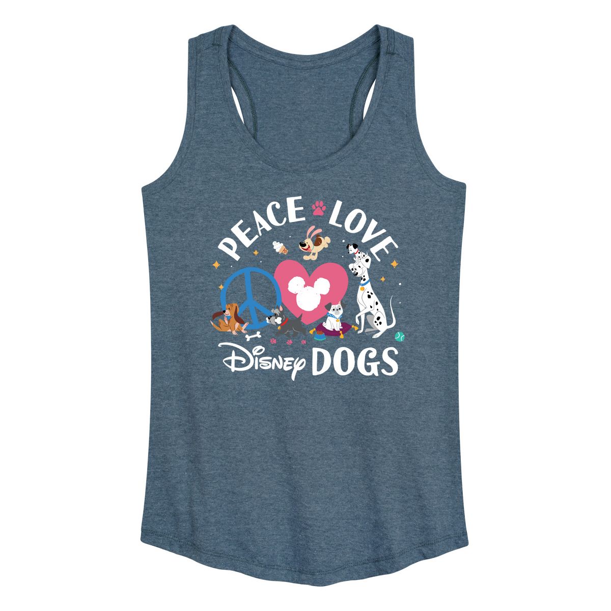 Women's - Disney - Cats & Dogs Graphic Racerback Tank