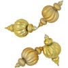 Northlight Commercial Size Shatterproof 2-Finish Finial Christmas Ornaments - Gold -10" - 4ct - image 3 of 4