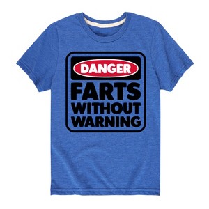 Boys' - Instant Message - Danger Farts Without Warning Short Sleeve Graphic T-Shirt - 1 of 4
