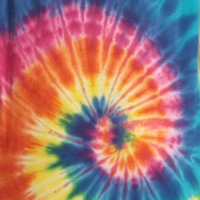 tie dye bright swirl without buttons