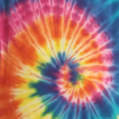 tie dye bright swirl without buttons