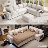 Vipbear 7 Seat U Shaped Sectional Couch Modular Sectional Sleeper Sofa Bed with Pull Out Bed/Reclining Backrest/Table/LED Light/Tool-Free Assembly - 2 of 4