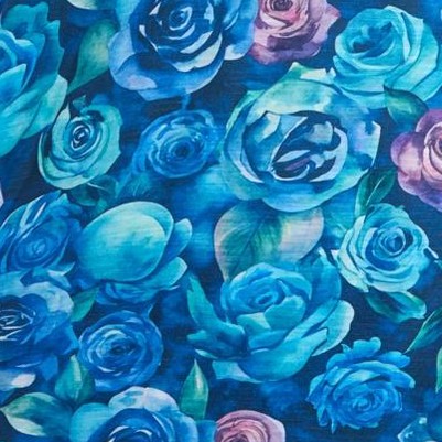 blue watercolor rose