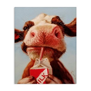 Stupell Industries Baby Cow Milk Box Carton Farm Portrait Canvas Art, 24" x 30" - 1 of 4