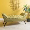 NicBex Modern 52" Bedroom Bench Accent Stools with Armrests and Button Tufted for Bedroom and Entryway - 2 of 4