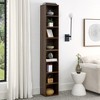 KTMBDW 8-Tier Media Tower Rack, CD DVD Slim Storage Cabinet with Adjustable Shelves, Tall Narrow Bookcase Display Bookshelf for Home Office - 2 of 4