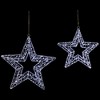 Northlight LED Lighted Stars Outdoor Christmas Decorations - 18" - Set of 2 - Cool White Lights - 2 of 4
