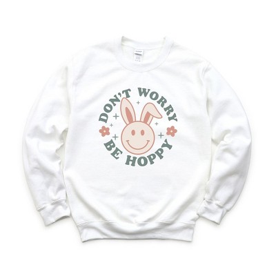 Simply Sage Market Women's Graphic Sweatshirt Be Hoppy Smiley Face