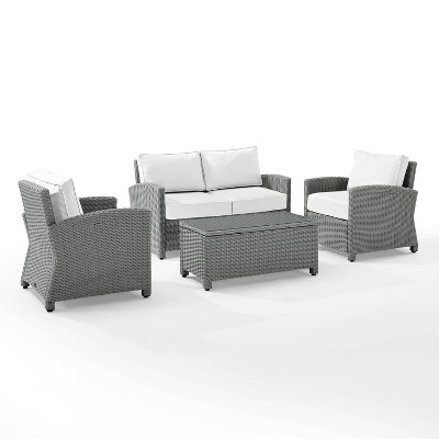 Bradenton 4pc Outdoor Wicker Conversation Set - Crosley
