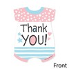 Big Dot of Happiness Baby Gender Reveal - Shaped Thank You Cards - Team Boy or Girl Party Thank You Note Cards with Envelopes - Set of 12 - 3 of 4