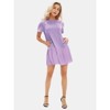 EXLURA Womens Summer Casual Short Sleeve Dress Crewneck Tshirt Dresses Pleated Aline Mini Dress 2025 Vacation Beach Sundress - 4 of 4