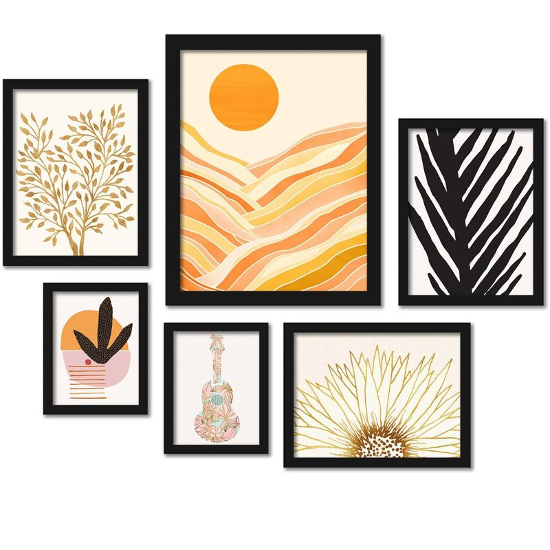 Americanflat Boho Botanical (Set Of 6) Framed Prints Gallery Wall Art Set By Modern Tropical By Modern Tropical, 2 of 5