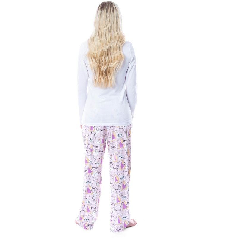 Disney Princess Rapunzel Tangled Womens Super Soft Loungewear Pajama Pants Pink, 3 of 5