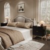 Fluted Nightstands, Modern Wood Bedside Tables with 2 Drawers, Gold Accent Side Tables for Bedroom Living Room - 2 of 4