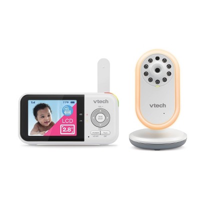 VTech 2.8" Digital Video Baby Monitor with Night Light, White-VM3258