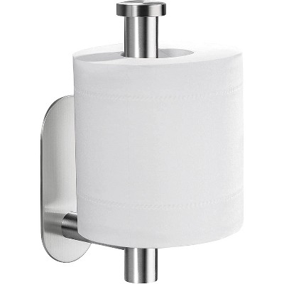 MaseiKar Toilet Paper Holder Self Adhesive - Adhesive Toilet Roll Holder no Drilling for Bathroom Stainless Steel Brushed
