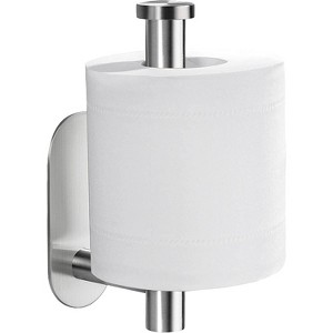 Hachikiko Toilet Paper Holder Self Adhesive - Adhesive Toilet Roll Holder no Drilling for Bathroom Stainless Steel Brushed - 1 of 4