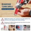 Coucheta 10-Piece Diamond Hole Saw Kit, 6/10/12/20/25/30/35/40/45/50Mm, Vacuum Brazed Core Drill Bit Set for Porcelain Tile, Granite, Marble, Stone - 3 of 4