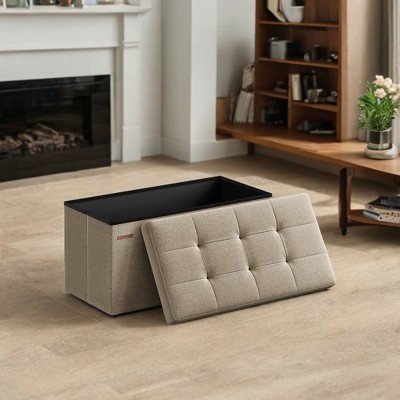 30" Storage Ottoman Bench, Ottoman with Storage, Ottoman Bench, Hold up to 660lb for Living Room