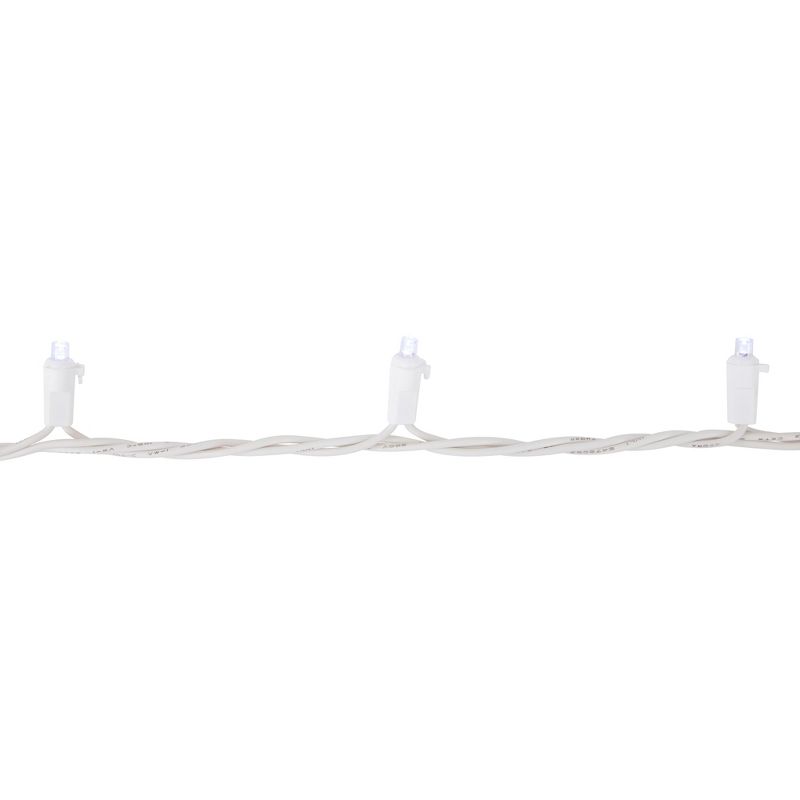 Northlight 100ct Pure White LED Wide Angle Christmas Lights, 33ft White Wire, 4 of 5