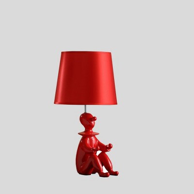 21.25" Modern Polyresin Table Lamp with Built-In Phone Holder, Accent Lamp for Living Room or Bedroom – The Pop Home