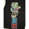Teen Titans Go Characters and Logo Men's Black Graphic Sleep Pants - 2 of 3