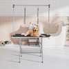 VEVOR Pet Grooming Table Two Arms with Clamp, 46'' Dog Grooming Station, Foldable Pets Grooming Stand, with Grooming Loop, Bearing 330lbs,Black - 2 of 4