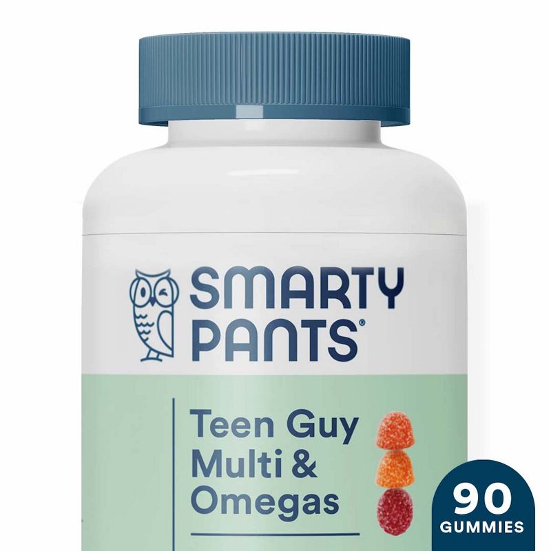 SmartyPants Teen Guy Multi &#38; Omega 3 Fish Oil Gummy Vitamins with D3, C &#38; B12 - 90 ct, 1 of 14