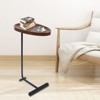 YIYIBYUS Small Side End Table C Table Narrow Round Bed Sofa Couch Coffee Dinner Table-Black Stand - 2 of 4