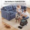Large Stainless Steel Enclosed Cat Litter Box, High-Wall Dog-Proof with Flip-Top Lid, Removable Cover & Scooper, 17.32 in - 4 of 4