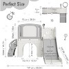 Activity Center with Slide–Multi-Functional Indoor and Outdoor Playground Playset,Includes Climber,Stairs,Crawl Tunnel,Basketball Hoop,and Telescope - 3 of 4