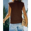 Womens Cap Sleeve Pullover Sweater Knit Tank Tops Crew Neck Sweater - 2 of 4