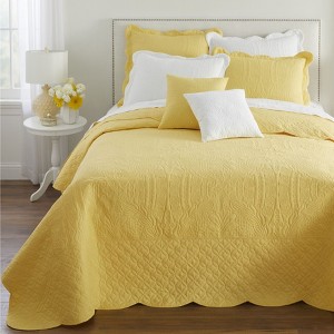 BrylaneHome Lily Damask Bedspread Bedding Collection - 1 of 4