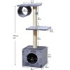 Two by Two Tulsa - Gray Scratching Post Cat Furniture - 41.5 in. Tall - 4 of 4