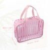 Unique Bargains Large Capacity Clear Zipper Makeup Bag Organizers 3 Pcs - 4 of 4