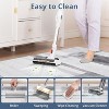 YEERSWAG Stylish 48" x 60" Grey & White Striped Office Chair Mat Chair Carpet for Hardwood Floors - 3 of 4