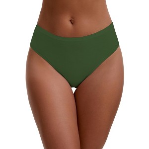 INSPIRE CHIC Women's Elastic Waistband Mid-Waisted Briefs Full Coverage Classic Comfortable Underwear - 1 of 4