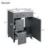 INFURNIC Vanity Tables, Elegant Compact Bathroom Vanity with Ample Storage for Small Spaces and Easy Maintenance, Gray, 18.3"*24"*34.3" - 3 of 4
