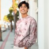 Dalix Smile Face Embroidered Washed Crewneck Sweatshirt Long Sleeve Fleece Cotton Mens - 4 of 4